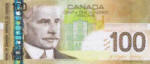 Canadian Cash Dollars, 100 dollar bill 100 dollar bank note currency 
